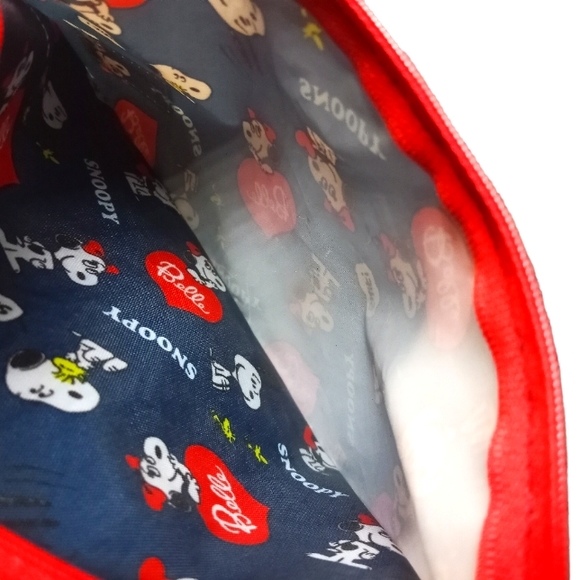 2015 Peanuts Snoopy Design Blue Bella Hearts Youth Ultra Light Backpack - Picture 6 of 14